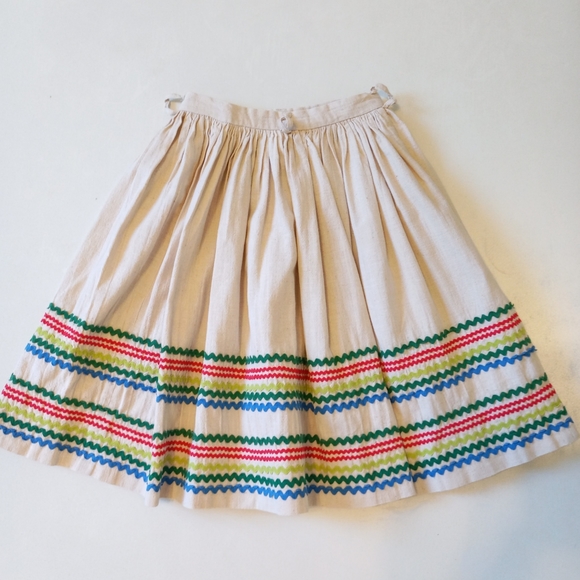 Miss Pat California vintage 1960s zig zag pattern A-line skirt - Picture 1 of 8